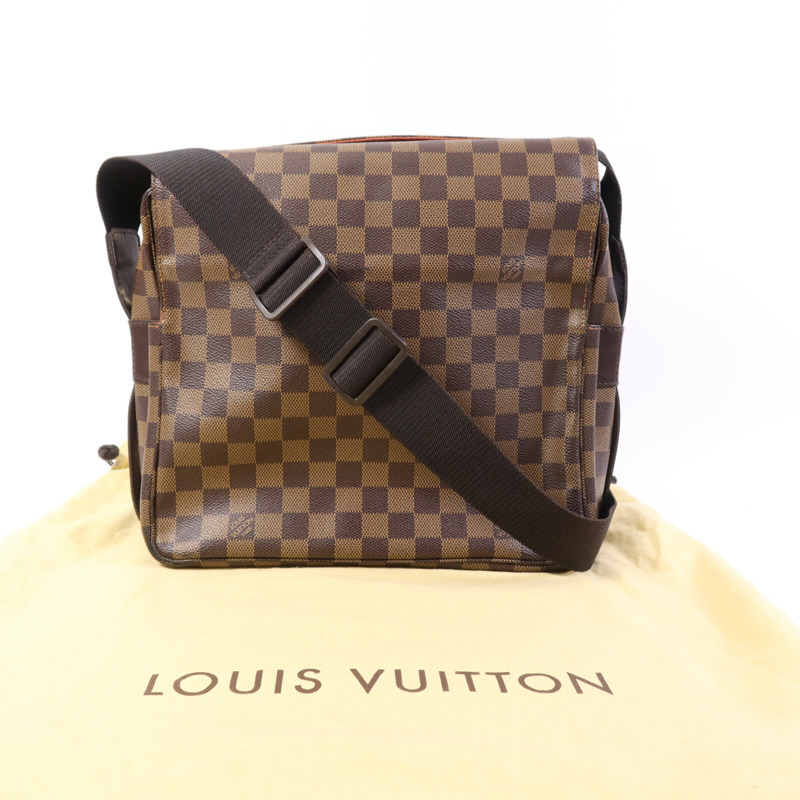 LOUIS VUITTON Damier Ebene Naviglio金扣肩背袋-10
