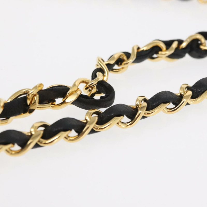 【日本直送】香奈兒 Matelasse 25 鏈條肩背包，羊皮材質，黑色，金色雙C標誌，正品編號 158907SAM-7