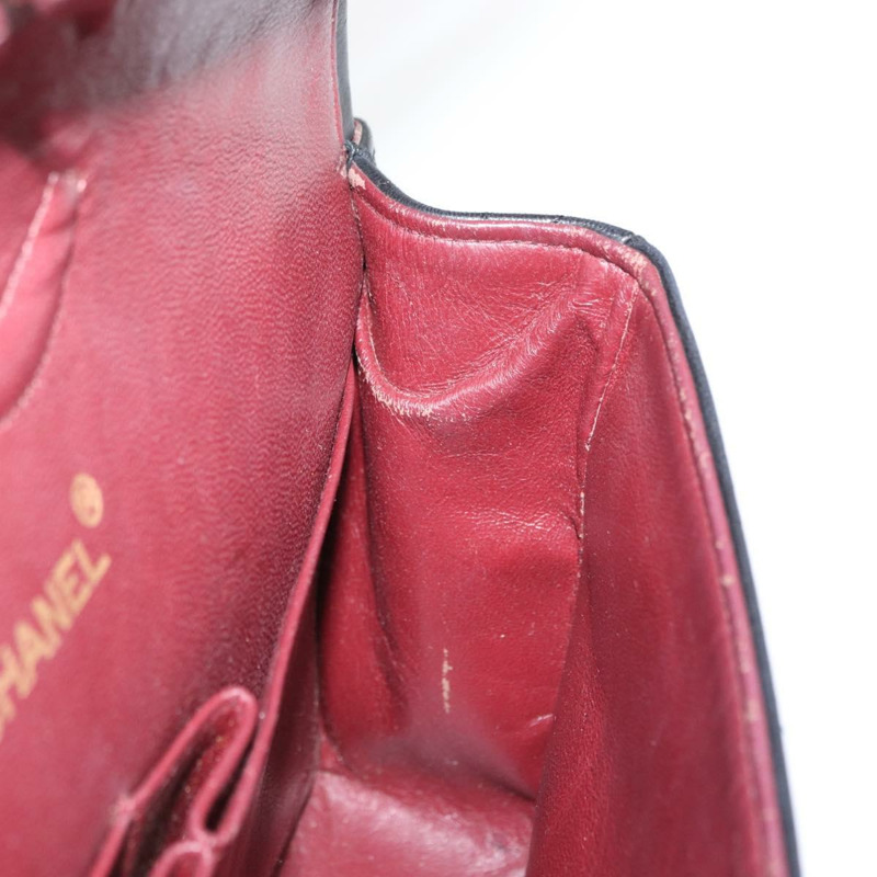 【日本直送】香奈兒 Matelasse 25 鏈條肩背包，羊皮材質，黑色，金色雙C標誌，正品編號 158907SAM-25