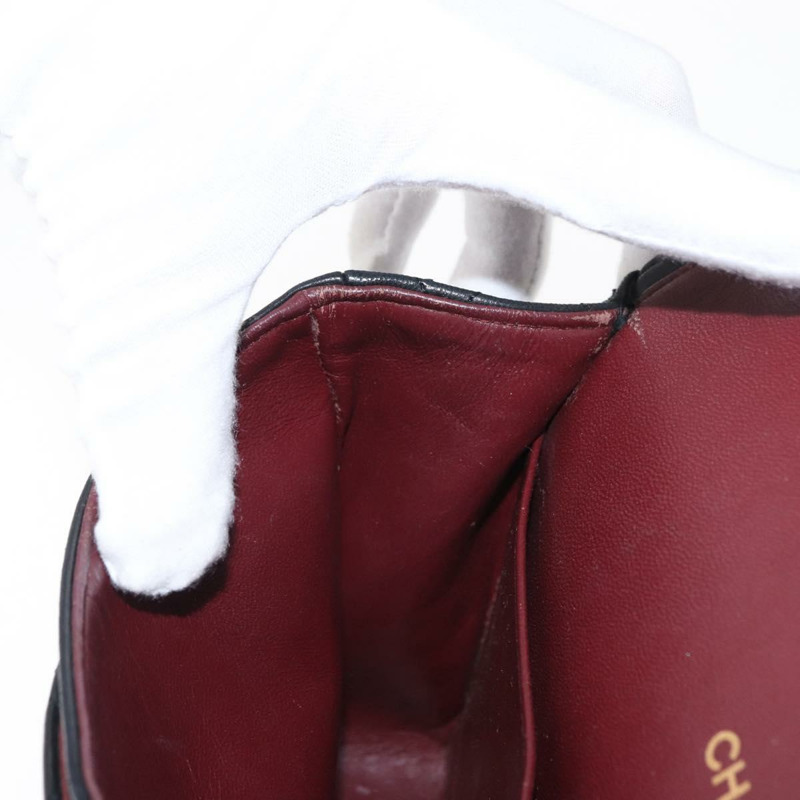 【日本直送】香奈兒 Matelasse 25 鏈條肩背包，羊皮材質，黑色，金色雙C標誌，正品編號 158907SAM-26