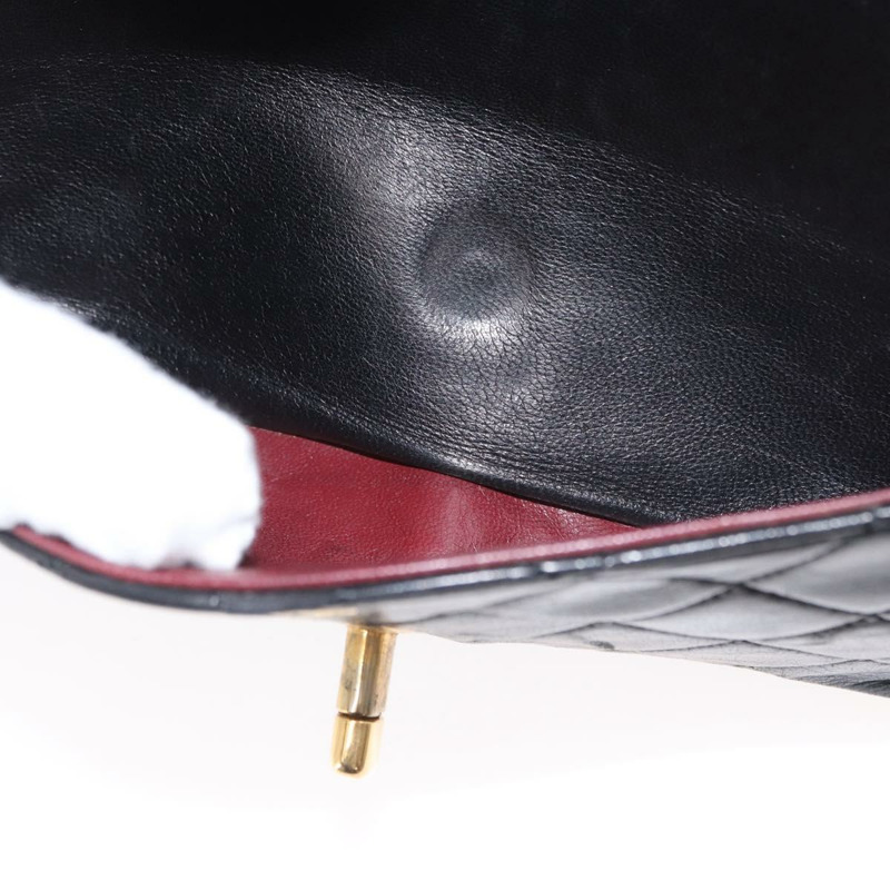 【日本直送】香奈兒 Matelasse 25 鏈條肩背包，羊皮材質，黑色，金色雙C標誌，正品編號 158907SAM-28