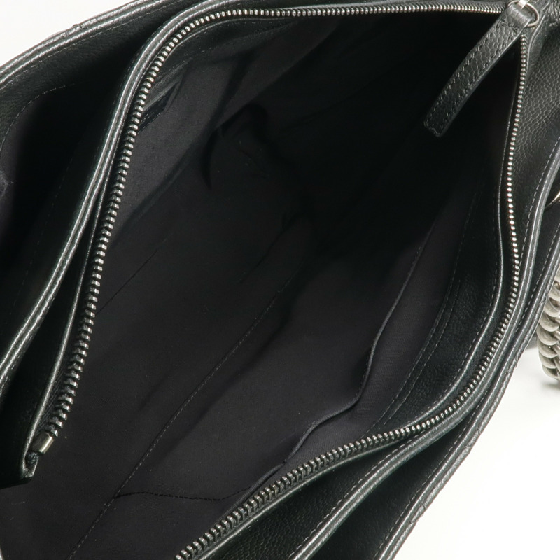 CHANEL 牛皮皮革Chain Shoulder銀扣鏈帶肩背袋-4