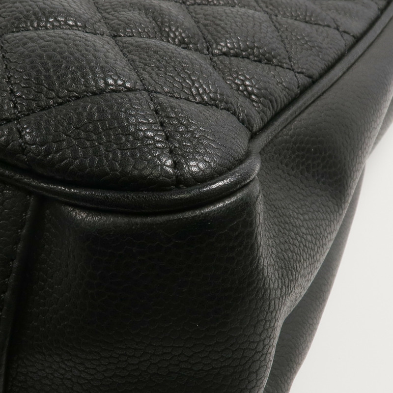 CHANEL 牛皮皮革Chain Shoulder銀扣鏈帶肩背袋-13