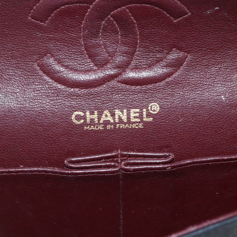 【日本直送】香奈兒 Matelasse 23 鏈條肩背包，羊皮材質，黑色，金色雙C標誌，正品編號 158007SAV-17