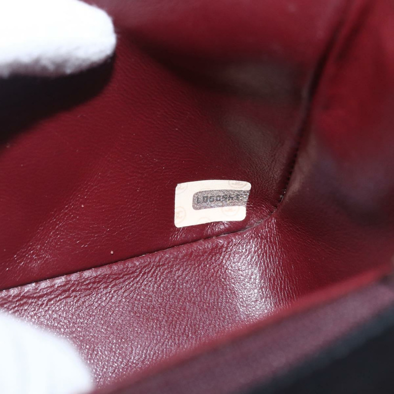 【日本直送】香奈兒 (CHANEL) 絎縫鏈條肩背包，羊皮材質，黑色，金色雙C標誌，正品編號 158000SAV-9