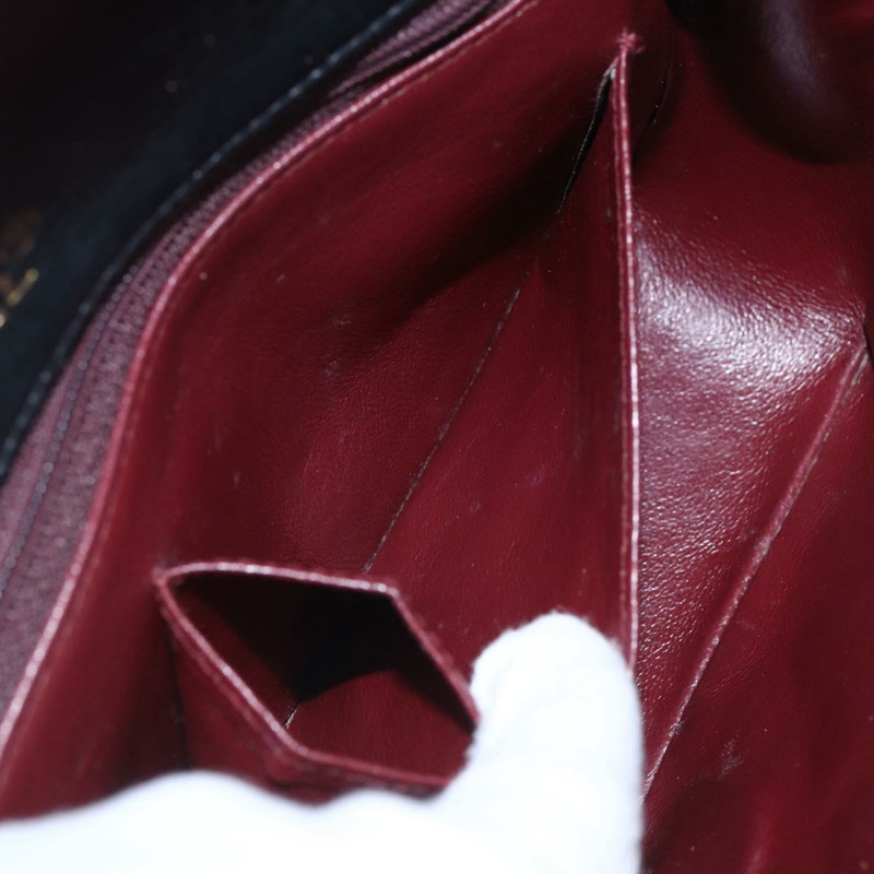 【日本直送】香奈兒 (CHANEL) 絎縫鏈條肩背包，羊皮材質，黑色，金色雙C標誌，正品編號 158000SAV-22