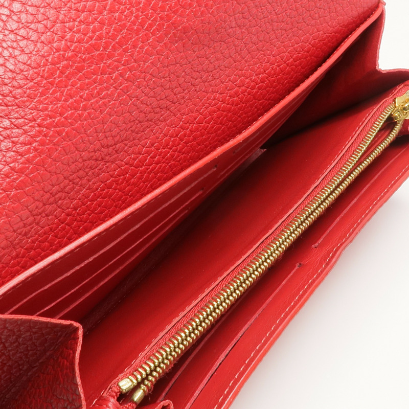 LOUIS VUITTON 牛皮皮革Portefeuille Capucines金扣長錢包-5