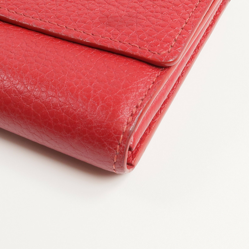 LOUIS VUITTON 牛皮皮革Portefeuille Capucines金扣長錢包-11