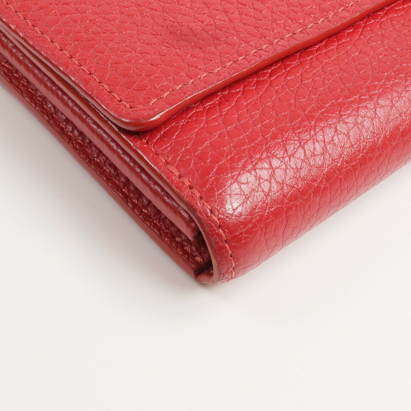 LOUIS VUITTON 牛皮皮革Portefeuille Capucines金扣長錢包-12