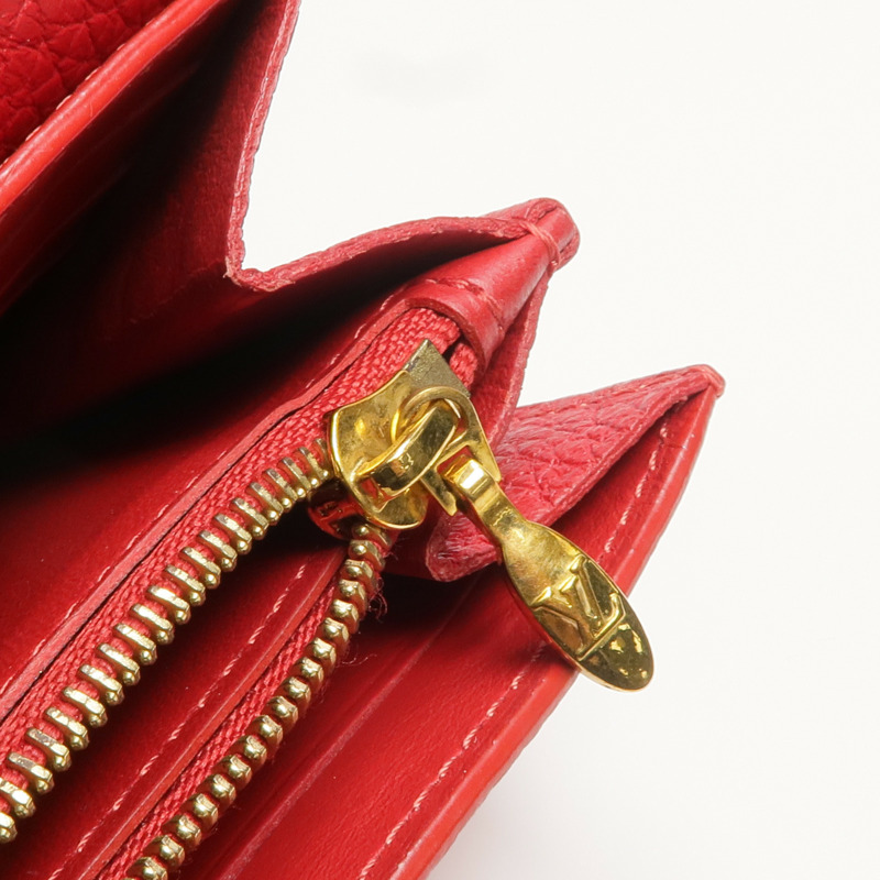 LOUIS VUITTON 牛皮皮革Portefeuille Capucines金扣長錢包-16