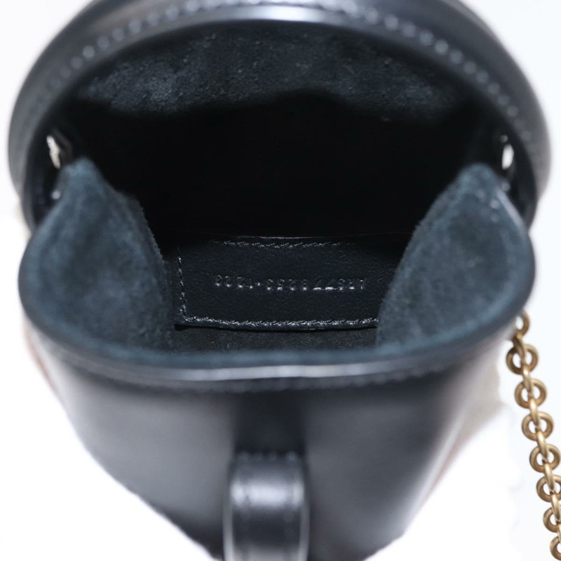 【日本直送】SAINT LAURENT 迷你手提包 皮革 黑色 金色 正品 154229SM-10
