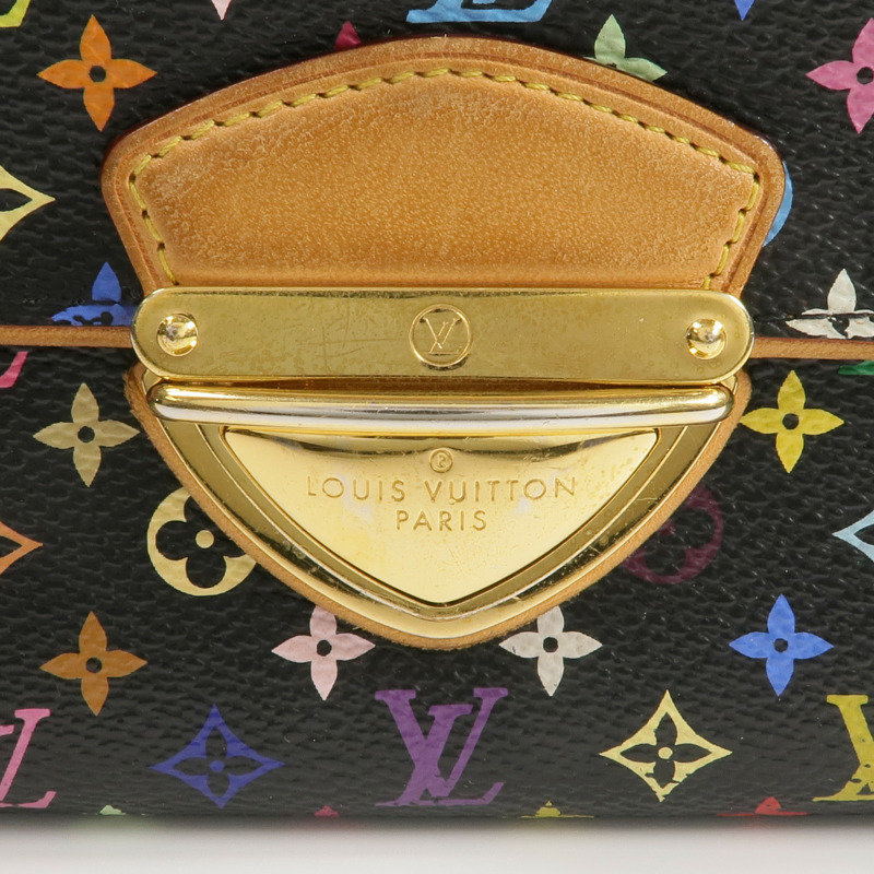 LOUIS VUITTON Monogram Multicolore Portefeuille Eugenie Wallet金扣長錢包-9