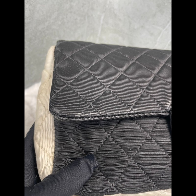 Chanel 黑白配色2.55 大號鏈條包 肩背包-14