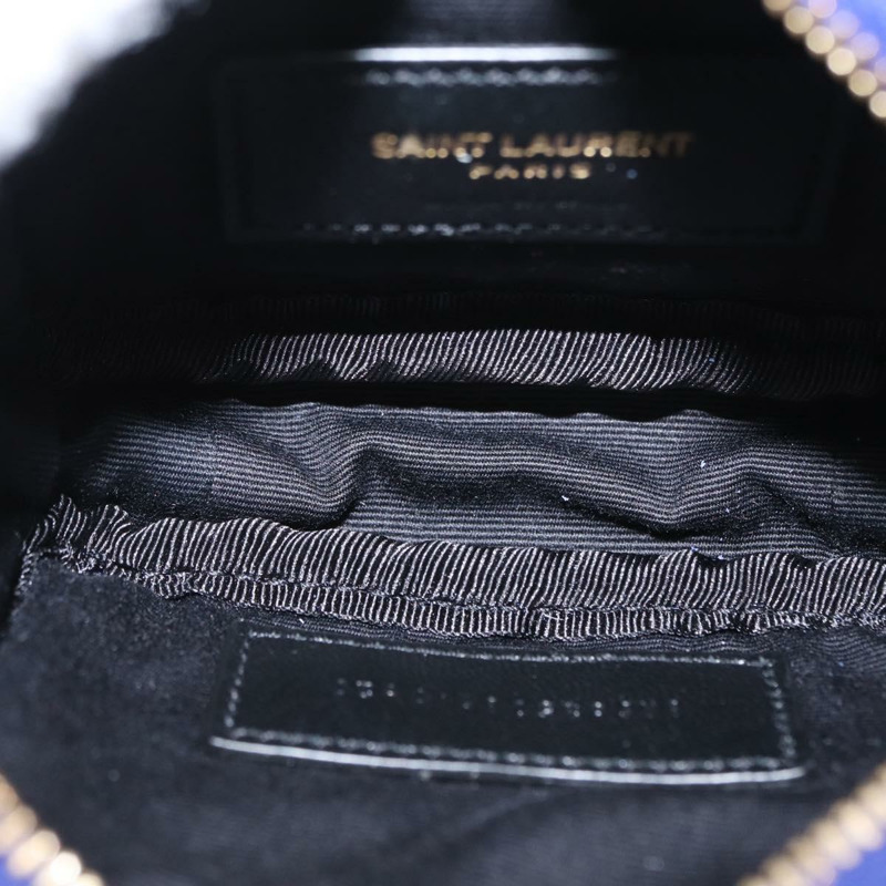 【日本直送】SAINT LAURENT 鏈條 Baby Lou 單肩包 皮革 藍色 金色 正品 158006SAM-9