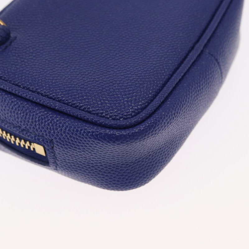 【日本直送】SAINT LAURENT 鏈條 Baby Lou 單肩包 皮革 藍色 金色 正品 158006SAM-15