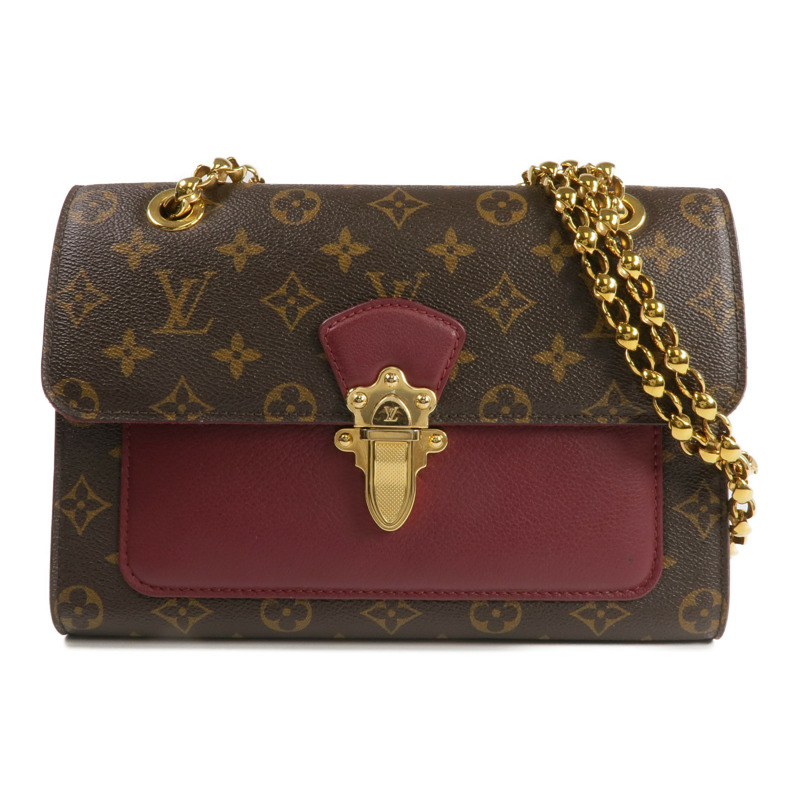 LOUIS VUITTON Monogram Victoire金扣鏈帶肩背袋-0