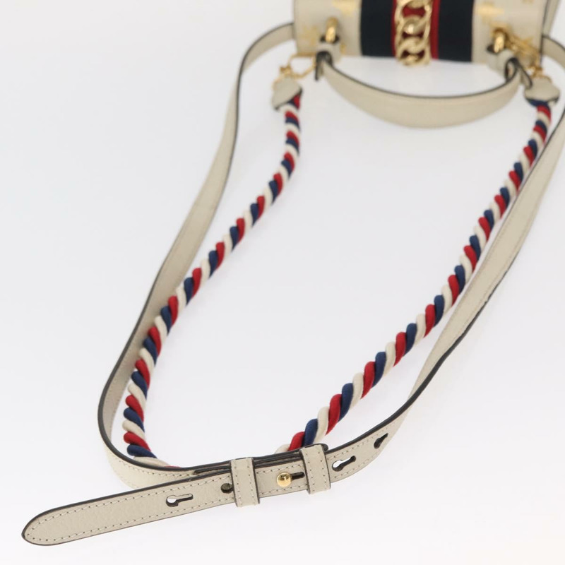 【日本直送】GUCCI Silvi Sherry Line 手提包 皮革 兩用 米色 金色 470270 正品 bs31644-7