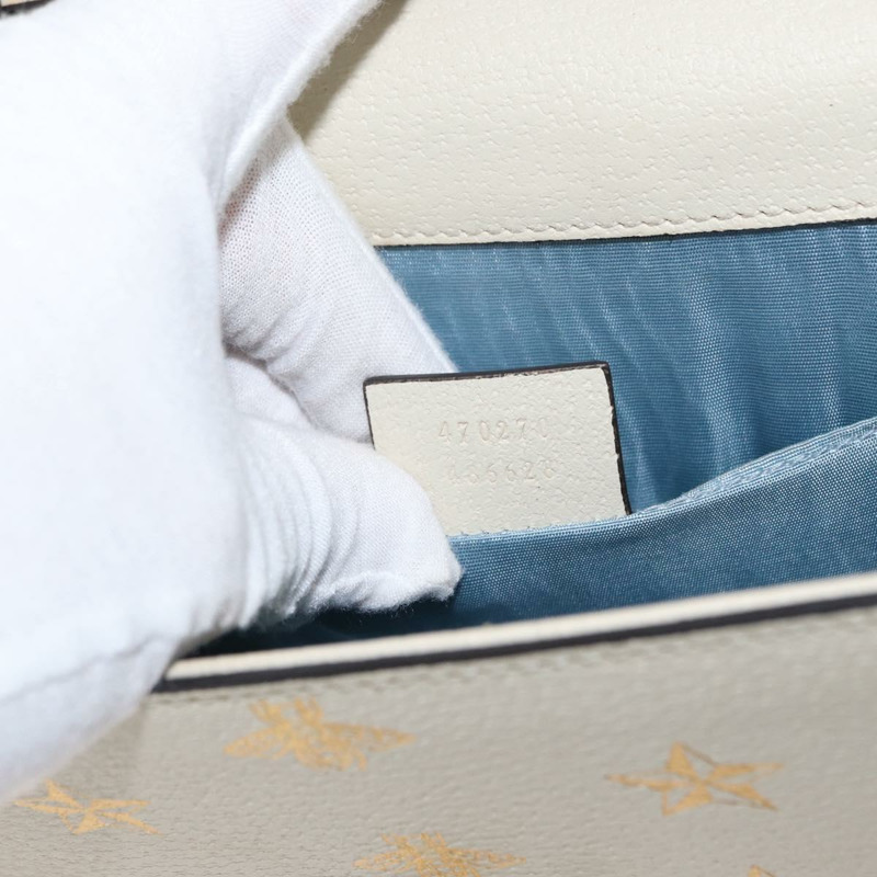 【日本直送】GUCCI Silvi Sherry Line 手提包 皮革 兩用 米色 金色 470270 正品 bs31644-10