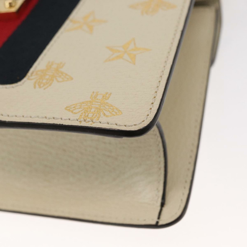 【日本直送】GUCCI Silvi Sherry Line 手提包 皮革 兩用 米色 金色 470270 正品 bs31644-18
