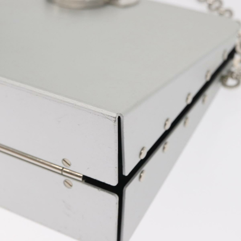 【日本直送】Salvatore Ferragamo Chain Gancini Bag Stainless Steel Silver Auth 156983V-13