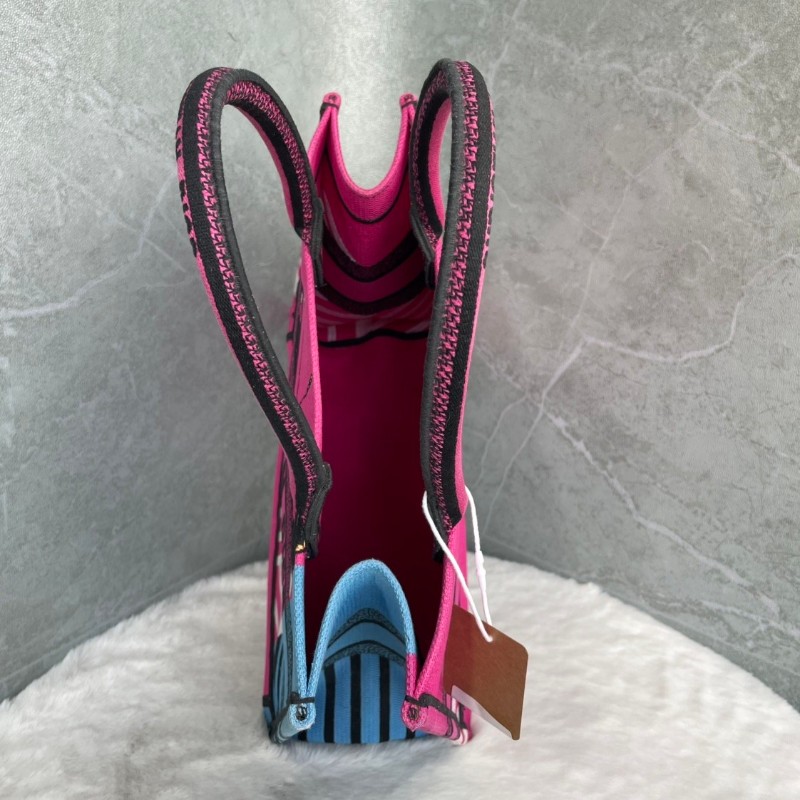 Dior book tote 桃紅色 蝴蝶🦋刺綉托特-2