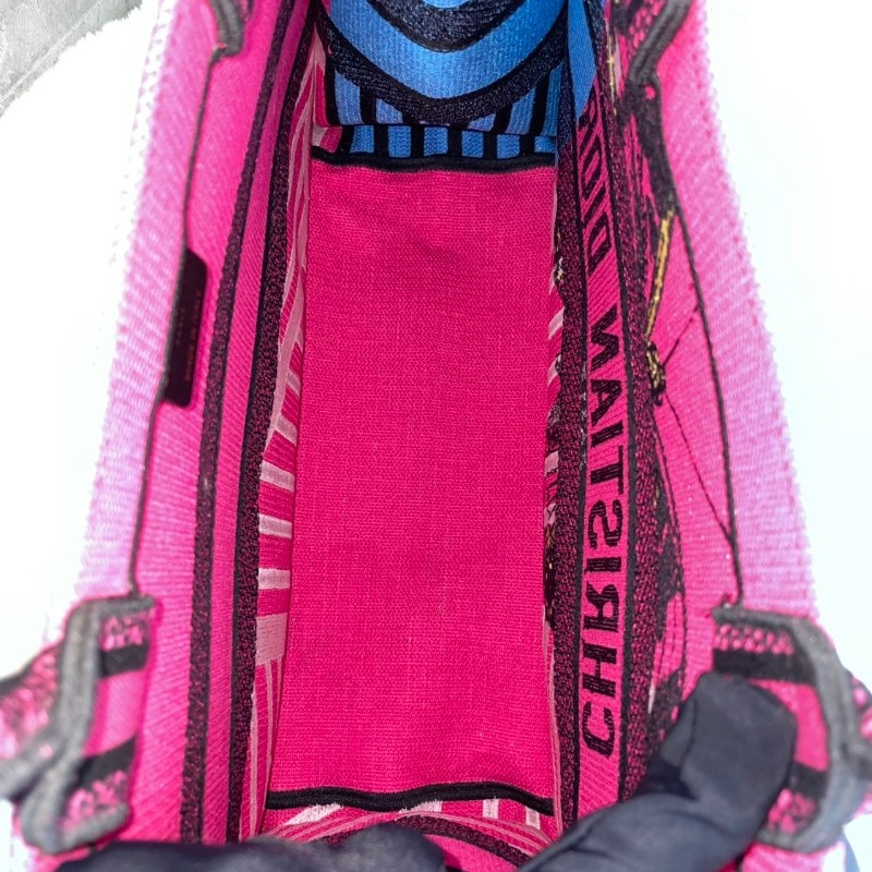 Dior book tote 桃紅色 蝴蝶🦋刺綉托特-6