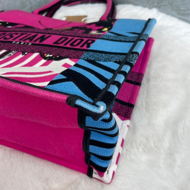 Dior book tote 桃紅色 蝴蝶🦋刺綉托特-17