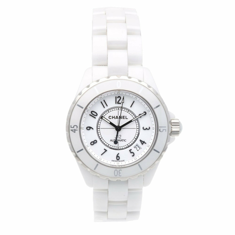 二手香奈兒 J12 手錶，白色陶瓷錶殼，石英機芯，已翻新拋光。-7