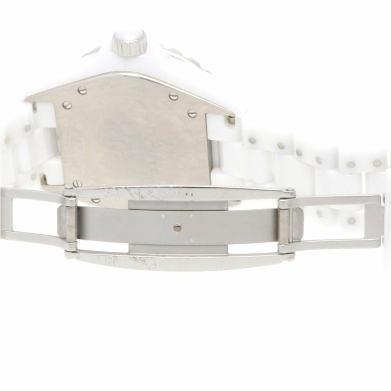 二手香奈兒 J12 手錶，白色陶瓷錶殼，石英機芯，已翻新拋光。-8