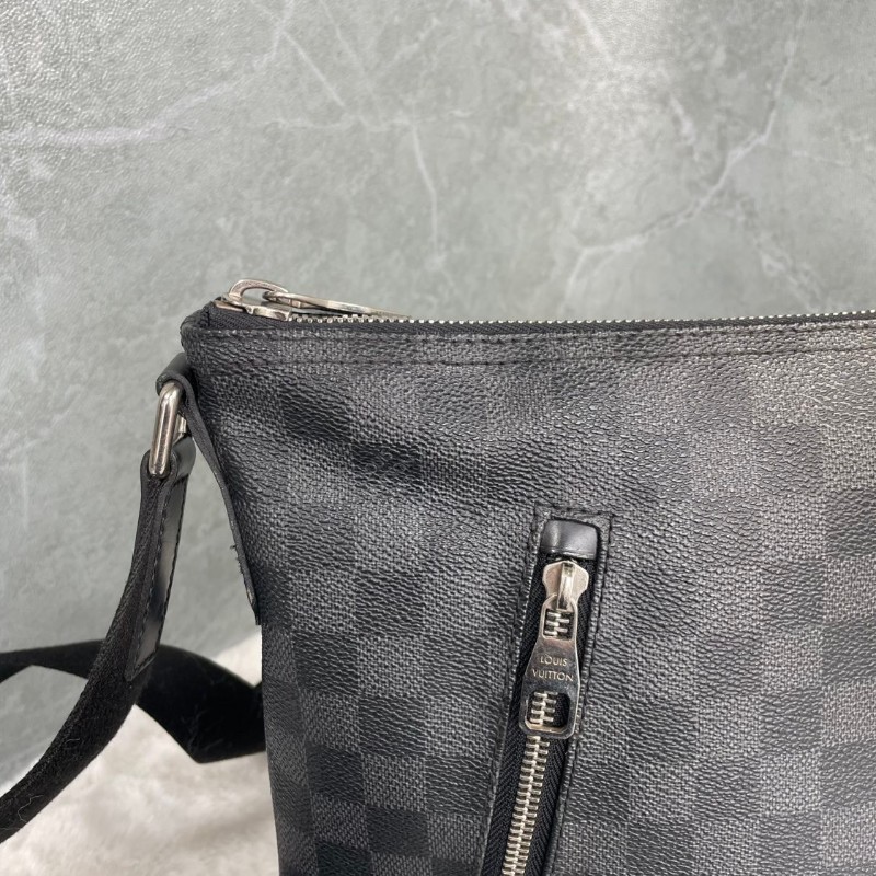 Louis Vuitton  N41211 黑色棋盤格斜背包-13