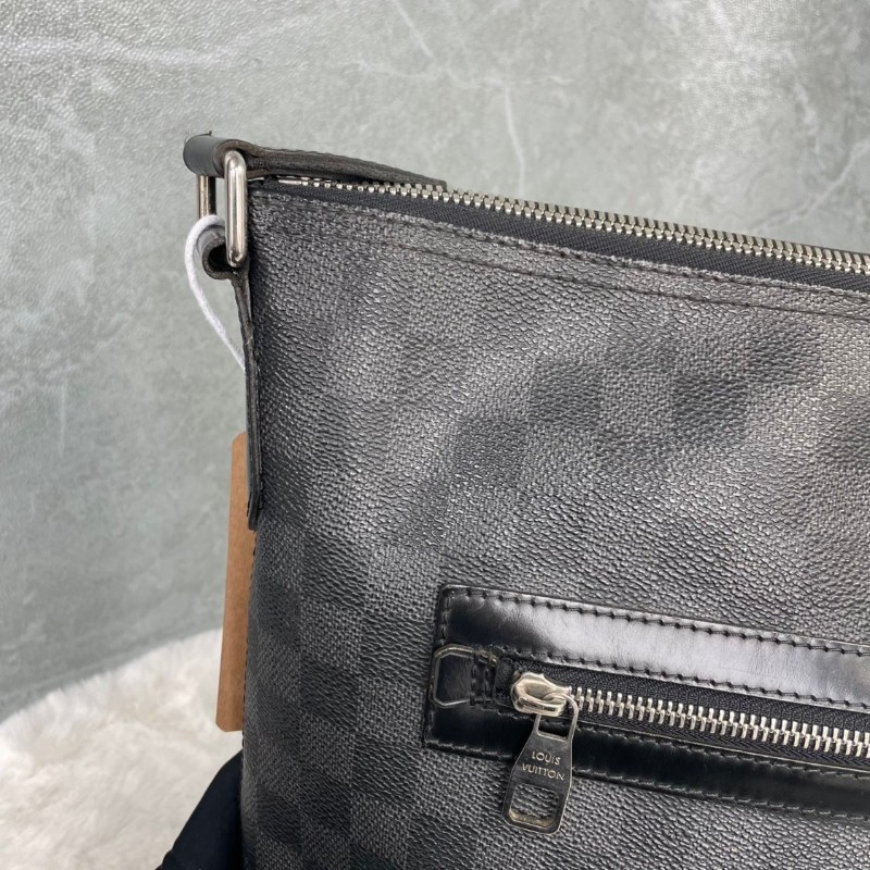Louis Vuitton  N41211 黑色棋盤格斜背包-15