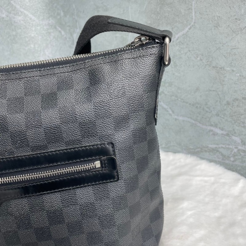 Louis Vuitton  N41211 黑色棋盤格斜背包-16