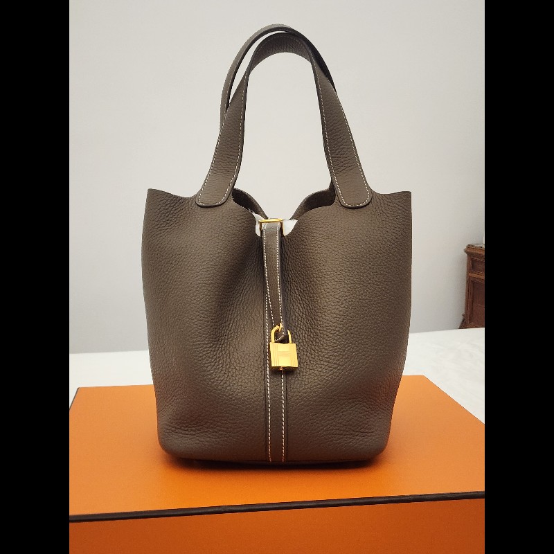 菜籃子22.大象灰  U刻. 鎖頭在，鑰匙遺失，附防塵套和原廠盒子-0