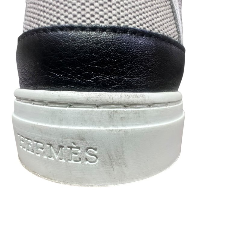 【美收精品】HERMES灰白色帆布休閒鞋 4-672-5