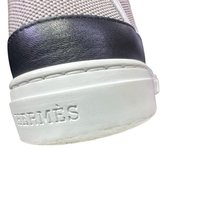 【美收精品】HERMES灰白色帆布休閒鞋 4-672-6