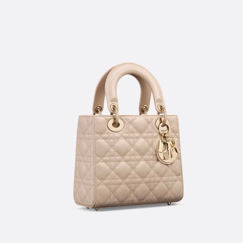 Lady Dior 小型包款 奶茶色-13