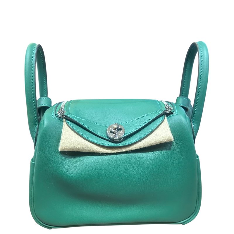 【美收精品】HERMES 綠色MINI LINDI K刻印 4-683-0