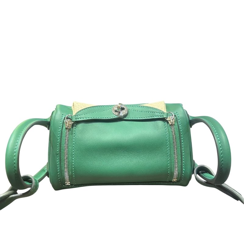【美收精品】HERMES 綠色MINI LINDI K刻印 4-683-3