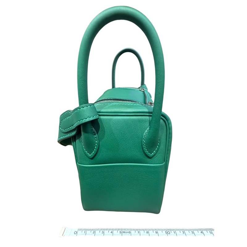 【美收精品】HERMES 綠色MINI LINDI K刻印 4-683-25