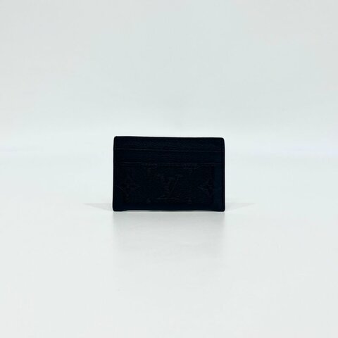 LV黑色壓紋小牛皮雙面名片夾M81415