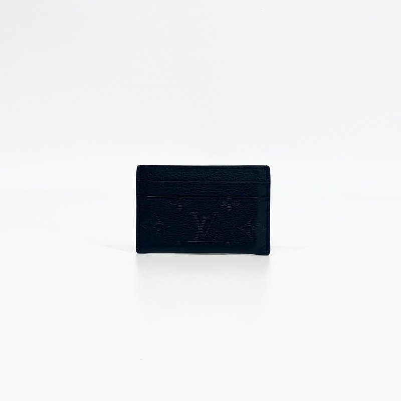 LV黑色壓紋小牛皮雙面名片夾M81415-1
