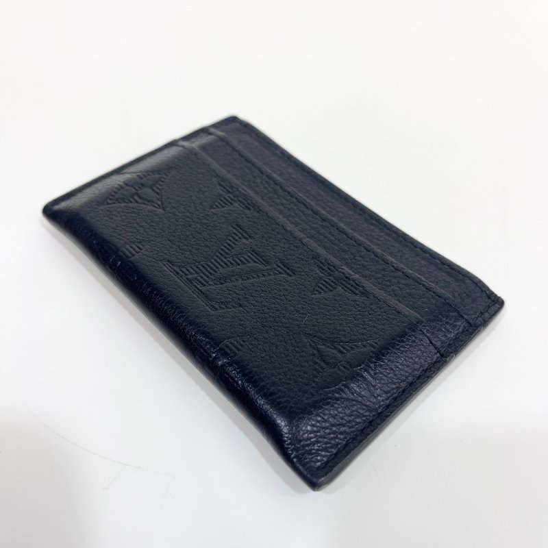 LV黑色壓紋小牛皮雙面名片夾M81415-7