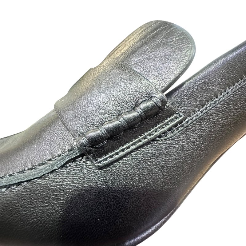 【美收精品】HERMES 黑色皮革肩頭跟鞋 4-673-10