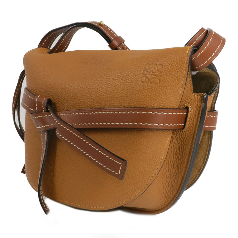 LOEWE 牛皮皮革Gate金扣肩背袋-1