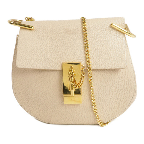 Chloe 牛皮皮革金扣鏈帶肩背袋