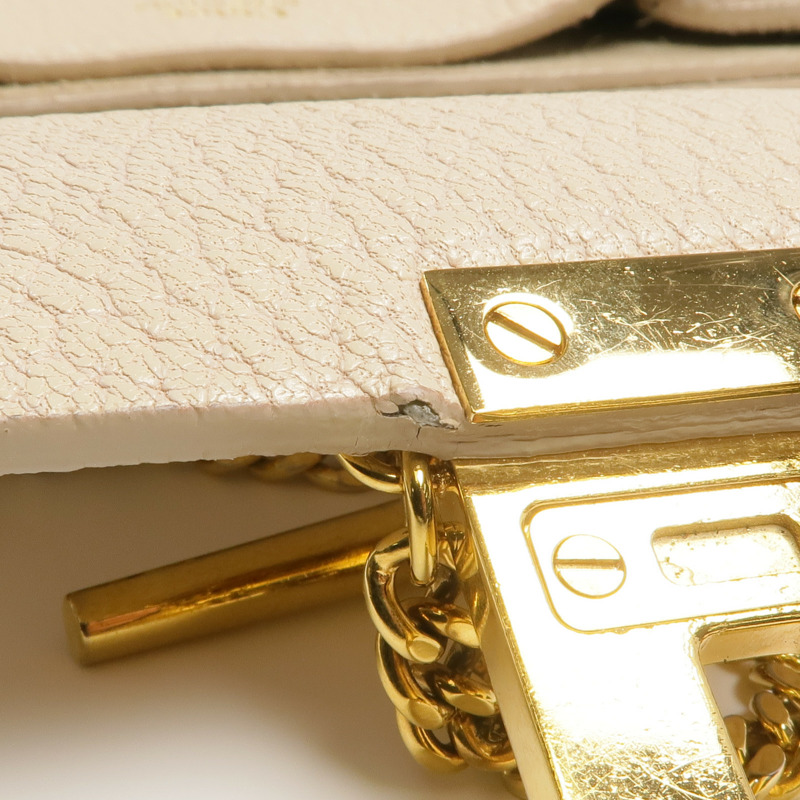 Chloe 牛皮皮革金扣鏈帶肩背袋-17