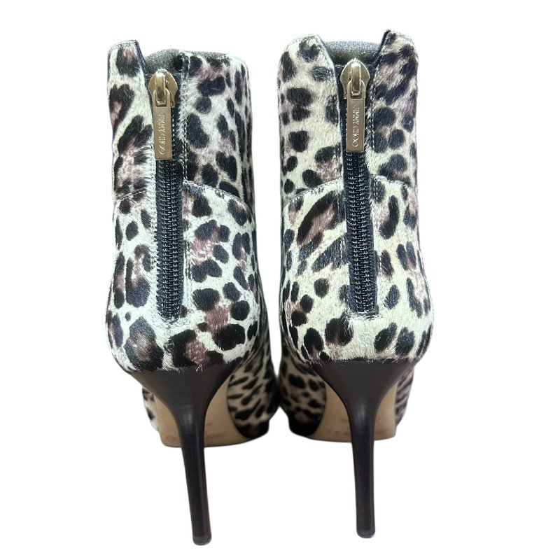 【美收精品】JIMMY CHOO茶色豹紋跟鞋 4-666-2