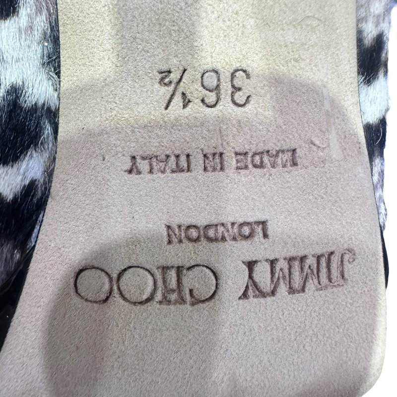 【美收精品】JIMMY CHOO茶色豹紋跟鞋 4-666-11