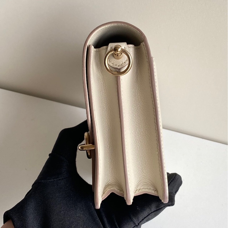 🌈Hermes🧡Mini Roulis 19🧡8L冰川白淡金扣🌈99新🌟evercolor皮🌟Stamp B🌟-5