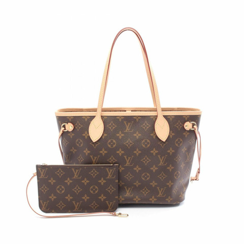 路易威登 Neverfull PM Monogram 手提包，塗層帆布和皮革，棕色，M46979，女士